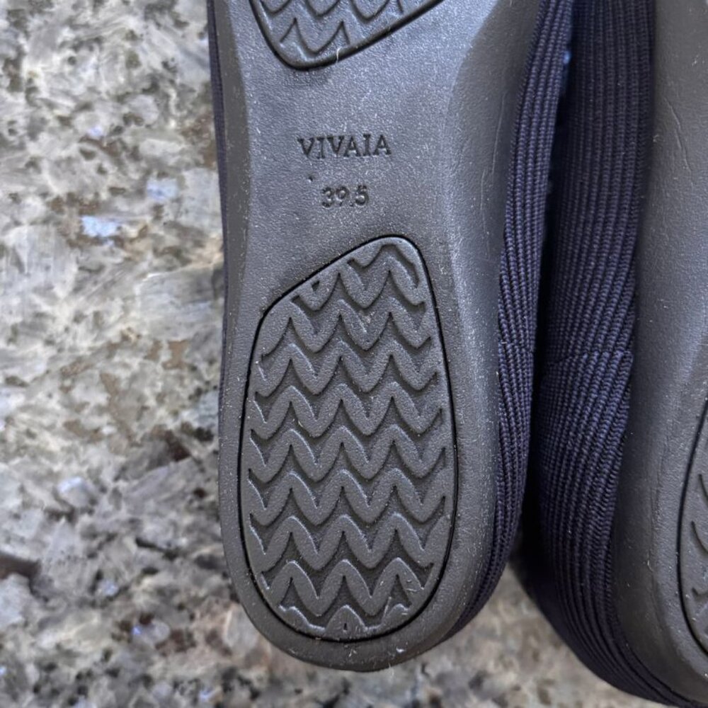VIVAIA Authentic Square-Toe V-Cut Flats (Margot 2.0) **NEW** Navy EU 39.5 US 8.5 - Picture 11 of 11